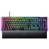 Razer BlackWidow V4 Mechanical Gaming Keyboard: Yellow Switches Linear & Silent - Chroma RGB - 6 Macro Keys - Magnetic Wrist Rest - Doubleshot ABS Keycaps - Roller & Media Keys Snap Tap