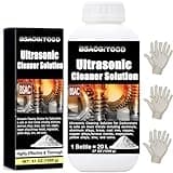 BSACGITOOD Ultrasonic Cleaner Solution For Carburetors And Engine Parts, 37 Oz Concentrated Ultrasonic Cleaning Solution Compatible With Industrial Ultrasonic Cleaning Machines