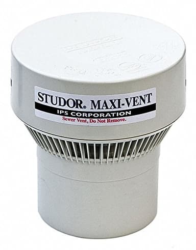 ABS White Air Admittance Valve, 3" to 4" Pipe Dia, Slip Connection - Drains