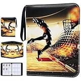 900 Cards Basketball Card Binder, 9-Pocket Card Collections Trading Card Binder 50 Pages Double-Sided Cards Holder with Zipper 3-Ring Card Album for Sports Basketball Card Sleeves Protectors