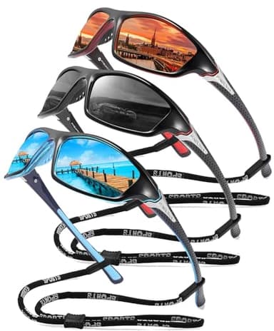 FAGUMA Sports Polarized Sunglasses For Men Cycling Driving Fishing UV400 Protection