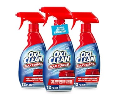 OxiClean Max Force Laundry Stain Remover Spray, Newborn & Baby Essentials, Stain Treater, 12 fl oz, 3-Pack