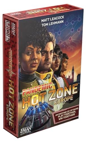 Pandemic Hot Zone: Europe Board Game - Cooperative Disease-Fighting Adventure, Strategy Game for Kids and Adults, Ages 8+, 2-4 Players, 30 Minute Playtime, Made by Z-Man Games