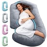 PILLANI Pregnancy Pillows for Sleeping - V C U Shaped Full Body Pillow with Removable Cover, 57inch Cooling Maternity Pillow for Pregnant Women, Support for Back Belly Legs Hip - Pregnancy Must Haves