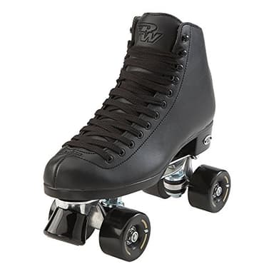 Riedell RW Wave Roller Skates for Men and Women - Durable Recreational Quad Skate with Padded, Precision Fit and High-Rebound Wheels, Roller Skates - Black, Size 8