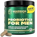 Probiotics for Men with Prebiotics - Men Probiotic Supplement for Digestive Health, Gut Health, Immune Health, Bloating and Prostate Care - Strains Shelf Stable, Gluten & Soy Free 60 capsules.