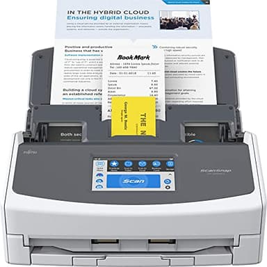 Fujitsu ScanSnap iX1600 Versatile Cloud Enabled Document Scanner for Mac or PC, White (Renewed)