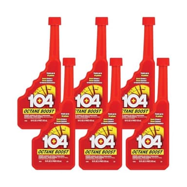104+ Performance(10406-6PK) Octane Boost - Boosts Octane And Cleans injectors To Improve Engine Performance - Improve Gas Mileage - 1 Bottle Treats Up To 18 Gallons, 16 fl. oz. 6 Pack
