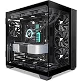FOIFKIN F300 PC Case - Pre-Installed 3 PWM No RGB Fan, ATX Mid-Tower Gaming PC Case, 270° Panoramic Glass with Type-C, Black, FOIFKIN