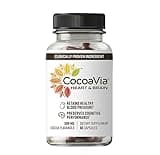 CocoaVia Heart & Brain Supplement, 30 Day, Cocoa Flavanol Extract, Memory & Circulation Booster, Nitric Oxide, Boost Oxygen & Energy, Plant Based, Gluten Free, Vegan, 60 Capsules