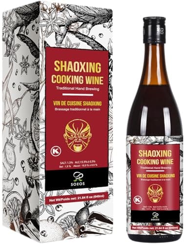Soeos Shaoxing Wine, Shaoxing Rice Wine, Chinese Cooking Wine, Rice Cooking Wine, Shaoxing Wine Chinese Cooking Wine, Shao Hsing Rice Wine, 21.64 fl oz (640ml),1 Pack, Regular Cooking Wine