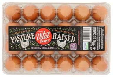 VITAL FARMS Pasture-Raised Medium Grade A Eggs, 24 CT