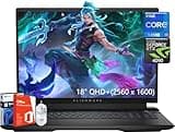 Dell Alienware M18 R2 Gaming Laptop, 18" QHD+(2560 x 1600) 165Hz, Intel 24-Core i9 14900HX, GeForce RTX 4090, 64 GB DDR5, 8 TB SSD, FHD IR Camera, Backlit Keyboard, Win11 Pro & Office Lifetime License