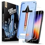 MAGIC JOHN 2 Pack Screen Protector for iPhone SE 3/SE 2 (2022/2020 Edition), iPhone7/8/6 Tempered Glass, Auto Dust-Elimination, Bubble Free, Easy Installation