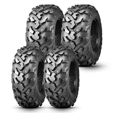 Set of 4 OBOR RIPLE ATV UTV Tires 25x8R12 Front & 25x10R12 Rear, 6PR Professional GNCC Racing 25x8-12 & 25x10-12 All-Terrain Radial Utility ATV Mud Off-Road Tires