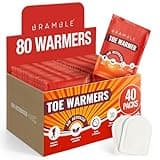 Bramble 80 Adhesive Toe Warmers for Feet (40 Pairs) | Long-Lasting Foot Warmers with Up to 10 Hours of Heat | Heat Pack Disposable Feet Warmers, Foot Warmer for Cold Weather & Outdoor Activities