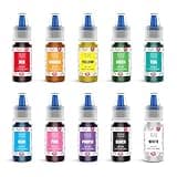 Food Coloring Gel Cake Decorating Set - Jelife 10 Colors Gel Based Edible Food Color Easter Egg Dye Kit Concentrated Neon Icing Colors for Kids Baking Macaron Frosting Fondant Cookie (6ml/Bottles)