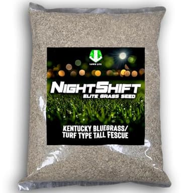 NightShift (Formerly Blackout) Kentucky Bluegrass and Turf Type Tall Fescue Grass Seed (10 Pounds)