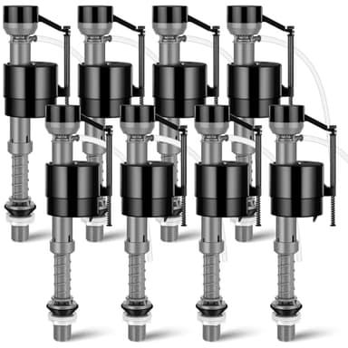 Lasnten 8 Pieces Toilet Fill Valve Toilet Tank Replacement Kit Valve Replacement Kit for Tank and Bowl Water Control