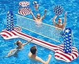 10.4' Larger Pool Volleyball Set - 2024 NEW Inground Pool Volleyball Net & Basketball Hoop, Inflatable Water Games for Adults and Family, Pool Floating Toys for Kids 8-12 | Teens Summer Floaties