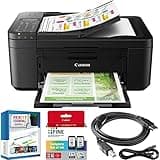 Canon PIXMA TR4720 All-in-One Wireless Printer with Auto Document Feeder, Mobile Printing, Copy, Fax and Scanner Black 5074C002 Bundle with DGE USB Connection Cable + Small Business Software Kit