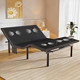 Amada Queen Adjustable Bed Frame with Massage, Head & Foot Incline, Wireless Remote, 4 Built-in USB Ports, LED Night Light, 4 Height-Adjustable Legs, Electric Bed Base, 01B-Q1