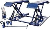 HPDMC Portable Car Lift 6600lbs Mid-Rise Scissor Lift 110V / 2.2KW Electric Lock Release Automotive Lift for Home Shop Garage