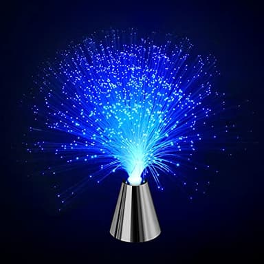 Sensory Fiber Optic Lamp - LED Color Changing with Cone Base - Fiber Optic Lights with Battery Powered - Calming Mood Night Light …