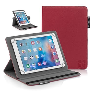 SafeSleeve EMF Protection Anti Radiation iPad Case – Universal Tablet Cover with RFID Blocking - Fits 9–10" Devices: iPad Air, Pro, Galaxy Tab 9.7, Nexus 10, Nook HD+ (Red)
