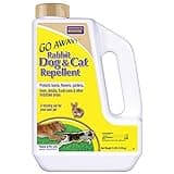 Bonide Go Away! Rabbit, Dog, & Cat Repellent Granules, 3 lbs Ready-to-Use, Keep Dogs off Lawn, Garden, Mulch & Flower Beds