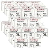 SanDisk Industrial 8GB Micro SD Memory Card Class 10 UHS-I MicroSD (Bulk Pack) in Cases (SDSDQAF3-008G-I) Bundle with (1) Everything But Stromboli Card Reader (8GB, Pack of 50)