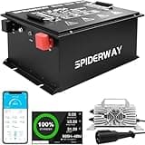 48V Lithium Club Car Golf Cart Battery, 48V(51.2V) 105Ah LiFePO4 Battery with Club Car Charger, Built-in 200A BMS with Touch Screen & Mobile App, 6000+ Cycles, Max 10.24kW Power, 10-Year Trade-in