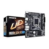 GIGABYTE H610M S2H V2 Motherboard, Supports 14th/13th/12th Gen Intel Core Processors (LGA 1700), mATX, DDR5, 1x M.2, PCIe 4.0, USB-C, HDMI, 2X DisplayPort, D-Sub, 1GbE LAN