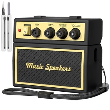 FILOTO AirPods Pro 2nd Generation Case Cover with Cleaner Kit, Airpod pro case Guitar amp Retro Audio Design Soft Silicone Protective Cover for AirPods Pro 2 Case with Lanyard (2023/2022) Black