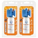Bear Horn to Scare Bears, Super Loud 120dB Heard Up to 1/2 Mile Away, Compact Bear Air Horn For Safety 1.4oz, Bear Horn for Hiking to Alarm Bear and Wild Animals, Bear Horn Self Defence Outdoors (2)