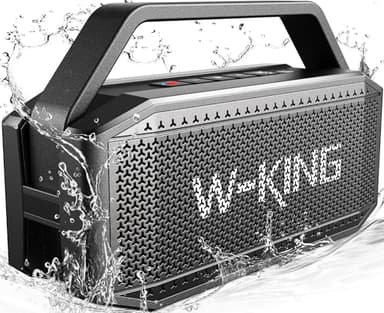 W-KING Loud Bluetooth Speaker, 100W Max IPX6 Portable Outdoor Speakers Bluetooth Wireless/60W Deep Bass Radiator/2 Subwoofer/2 Pairing/40H/TF/AUX/EQ, IPX6 Party Big Large Waterproof Speaker Boombox