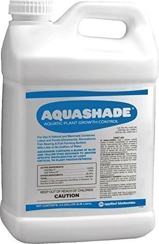 Aquashade Blue Pond Dye - 2.5 Gallon EPA-Registered Aquatic Plant Growth Control - Safe for Swimming, Livestock & Irrigation - for Algae Prevention