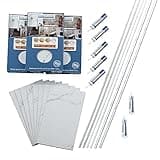 Palisade 25.6 in. x 14.8 in. Interlocking Vinyl Tile Shower and Tub Surround Kit in Carrara Marble