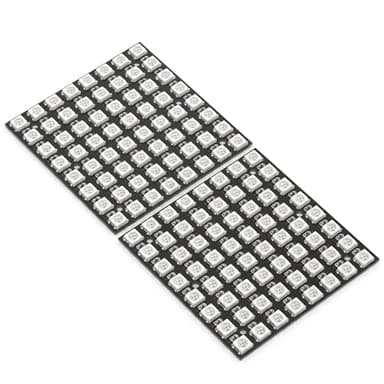 2 Pack LED Matrix WS2812B 8x8 64-Bit Led Matrix Panel 64-Led Ws8212b 8x8 Boards Full Color 5050 RGB LED-Lamp Panel Light for DIY Project