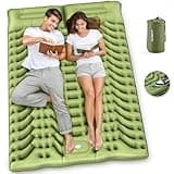 QZWLFY Camping Sleeping Pad,Double Sleeping Pad for Camping-Self Inflating 4" Extra-Thick for 2 Person with Pillow Built-in Foot Pump Inflatable Sleeping Mat for Backpacking,Hiking,Traveling,Tent