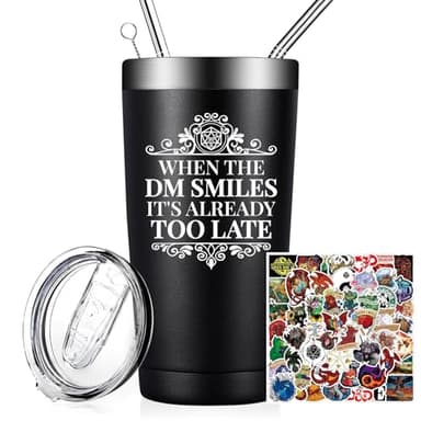 DOEARTE Dungeons and Dragons Gifts - Dungeon Master Gifts - Christmas Gift for Dungeon Master D&d Dnd Dm Rpg Fans - 20oz Dnd Tumbler