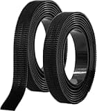 Industrial Strength - 10FT 2 Pack Black Indoor/Outdoor Adhesive Mounting Tape - Self Mating Reclosable Fastener Compatible with 3M SJ3550 / SJ3560 Dual Lock