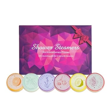 6Pack Shower Steamers Bomb, Aromatherapy Set - Luxurious Bath Bombs for Womens, Shower Spa Gifts with Lush Shower Bomb Steamer Experience - Ideal Cleverly Gifts for Women