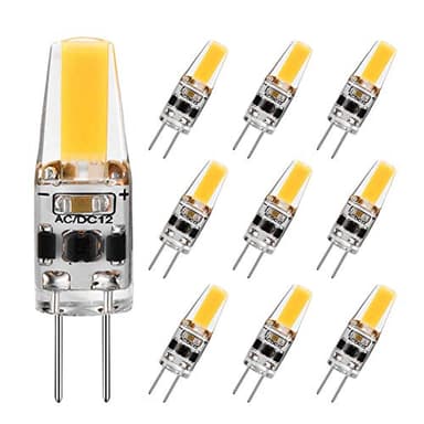 TAIYALOO G4 Led Bulb 12V, T3 JC Type 2-Pin Base, Natural White 4000K, 20W Halogen Replacement for Under Cabinet Light, Chandeliers, RV, Landscape Lighting, 10 Pack