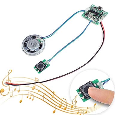 Icstation Recordable Sound Module, Button Control Sound Chip 8M MP3 WAV Music Voice Player Programmable Board with Speaker for DIY Birthday Music Box Mother's Day Greeting Card Present