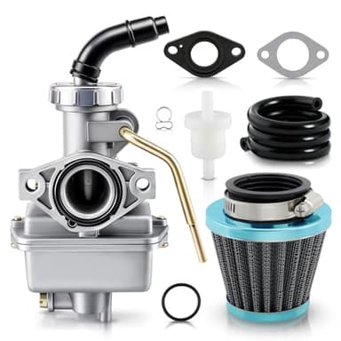 AUTOKAY PZ20 Carb Carburetor 49cc 70cc 90cc 100cc 110cc 125cc Coolster NST for Chinese ATV Quad Go kart 4 strokeSUNL TAOTAO JCL for Honda CRF50F XL75 CRF80F XR50R Carb with Gasket Air Filter