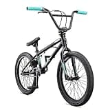 Mongoose Legion L10 Kids Freestyle Sidewalk BMX Bike, Beginner Riders, Boys and Girls, 20 Inch Wheels, Hi-Ten Steel Frame, Micro Drive 25x9T BMX Gearing, Black/Teal