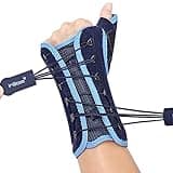 Willcom De Quervains Tenosynovitis Night Wrist Brace with Spica Splint Thumb Stabilizer Support for Tendonitis Sprains Arthritis Pain (Left Hand-M,6-8.5 inch)