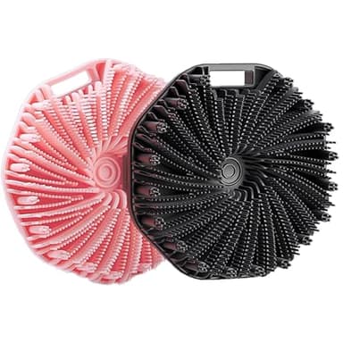 Silicone Body Scrubber, Exfoliating Body Scrubber for Sensitive Skin, Non-Slip Shower Scrubber for Body, Silicone Body Brush for Showering, Charcoal, Effective Showering Exfoliation, Gentle Massage