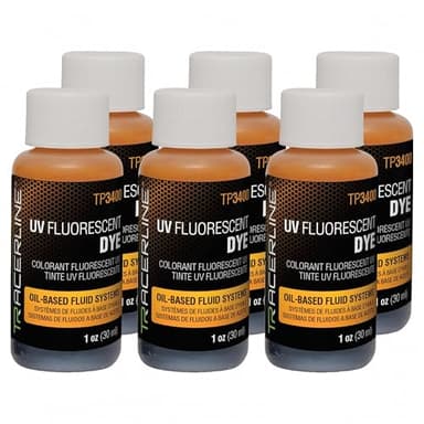 TRACER Products TP3400 Tracerline UV Fluorescent Oil Leak Detection Dye 6 (Six) 1 oz Bottles